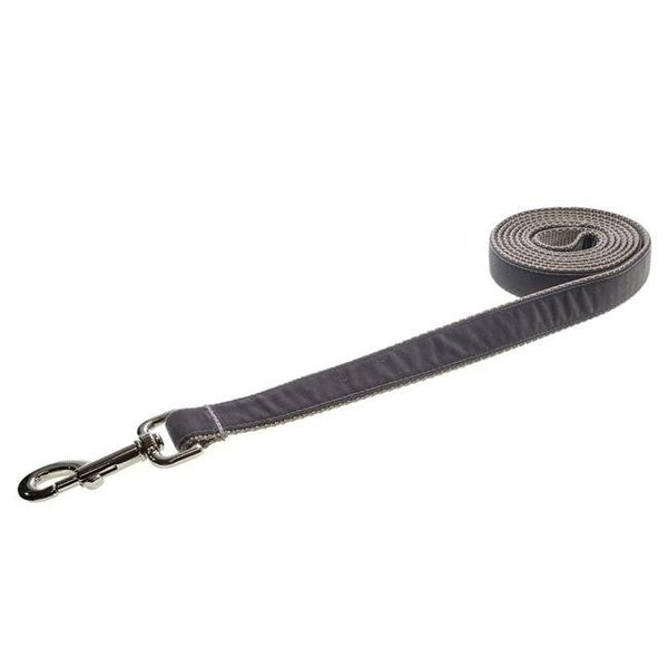 Sassy Dog Wear Sassy Dog Wear VELVET GREY4-L Velvet Grey Dog Leash - Large VELVET GREY4-L